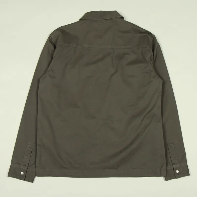 Lyle and Scott Cotton Twill Overshirt - Gunmetal-2